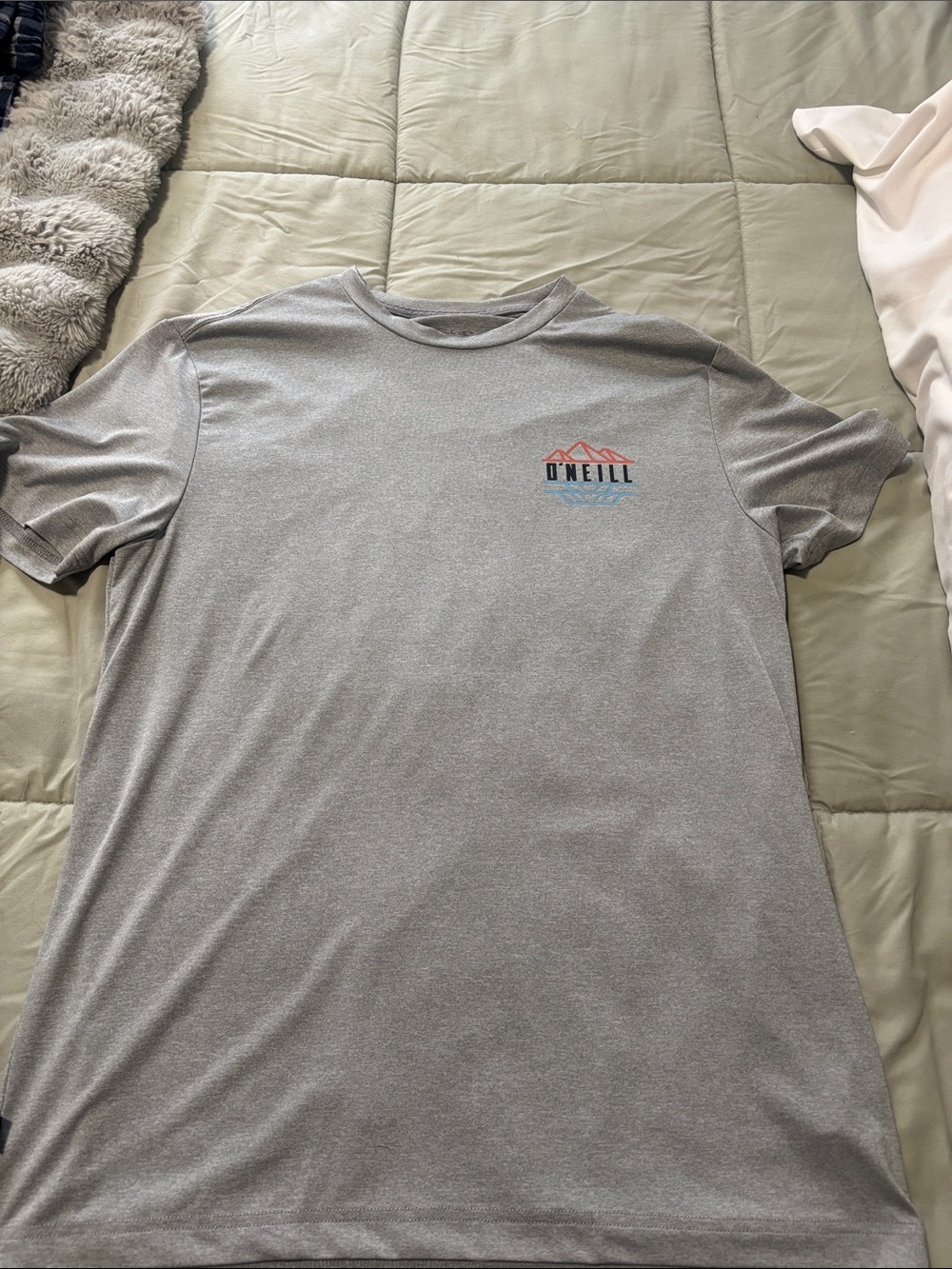 O'Neill Gray Short-Sleeve Performance Tee with Mountain Logo